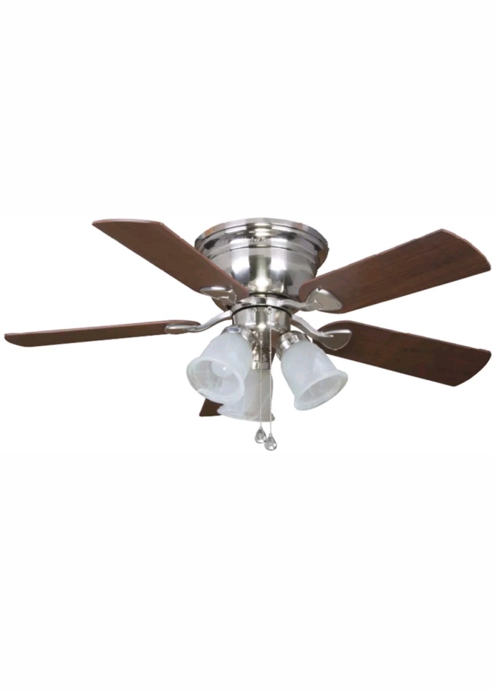 42 In Ceiling Fan Brushed Nickel Indoor Flush Mount Light Kit Harbor Picture 1 Of
