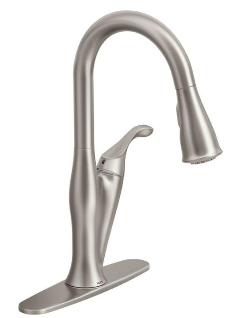 Moen Benton Single Handle Pull Down Kitchen Faucet Stainless Moen Benton Pull Down 1 Handle Kitchen Faucet With Reflex 87211srs Stainless