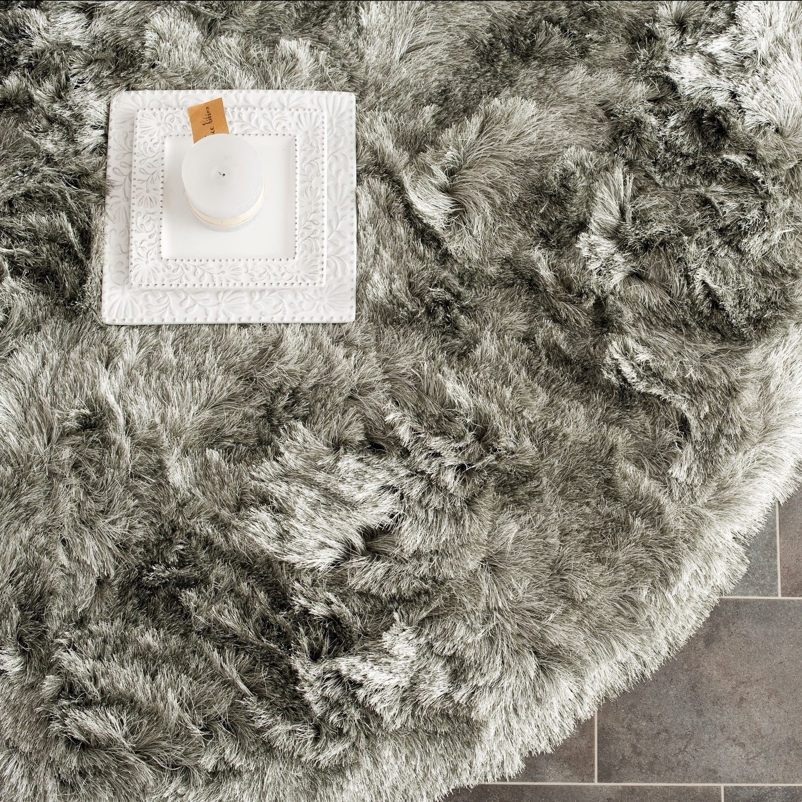 Safavieh Paris Silver Area Rug Round 9 Picture 1 Of 5
