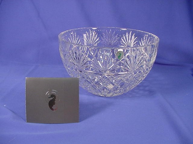 Waterford Crystal Large Made In Ireland Deep 10 Inch Wide Bowl With Vintage Waterford Crystal 10 Deep Bowl