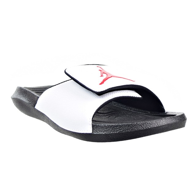 Jordan Hydro 6 Men's Slide Sandals White/Black/Gym Red Jordan Hydro 6 Men's Slide Sandals White/Black/Gym Red