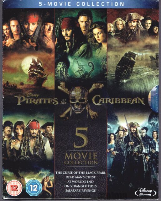 Pirates Of The Caribbean 1 5 Five Movie Collection Blu Ray Set Ship Ebay 2488