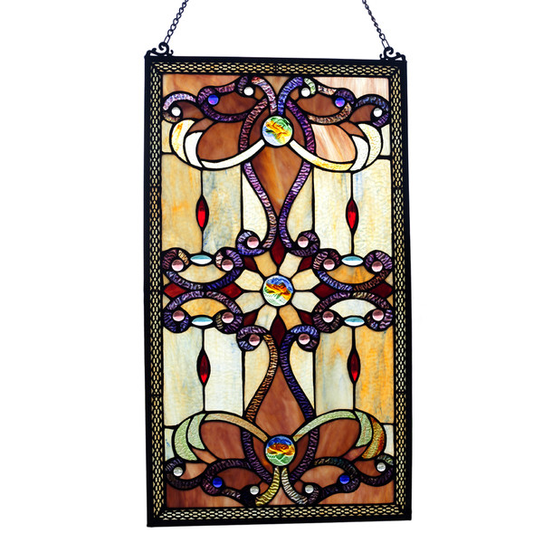 Window Panel Hanging Wall Art Decor Home Framed Decorative Stained Window Panel Hanging Wall Art Decor Home Framed Decorative Stained Glass