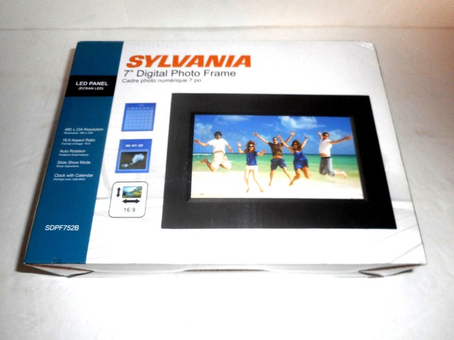Sylvania Sdpf752b 7 Digital Photo Frame Led Panel Black Sylvania 7 Black Digital Photo Led Frame Sdpf752b