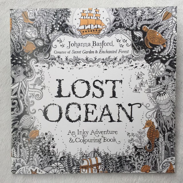 English Children Secret Garden Lost Ocean Treasure Hunt Coloring Painting Book