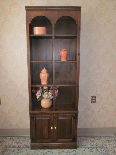 Ethan Allen Antiqued Tavern Pine Collection Bookcase Library Wall ... Ethan Allen Antiqued Tavern Pine Collection Bookcase Library Wall ...