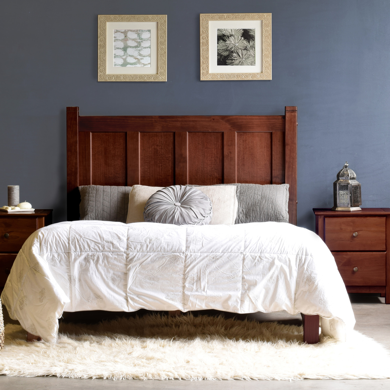 Grain Wood Furniture Shaker Queen Platform Bed Cherry Picture 2 Of 5