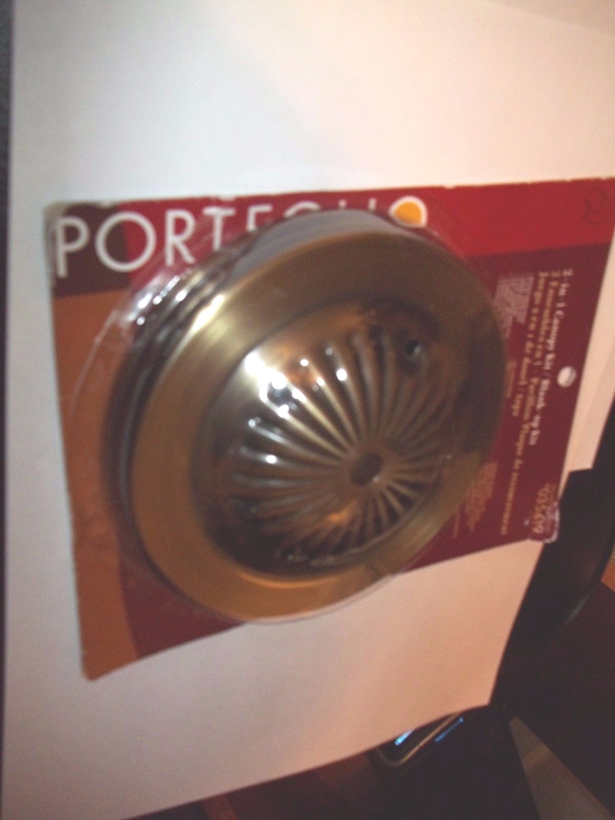 Portfolio 2 In 1 Canopy Kit Blank Up Antique Brass Light Fixture Picture 1 Of 2