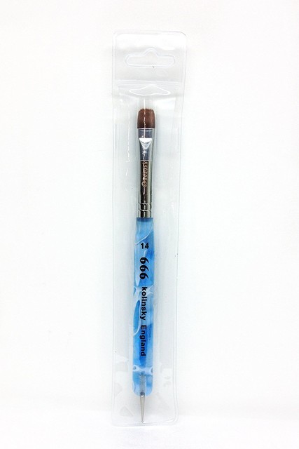 666 Blue Acrylic Marble Kolinksy French Nail Brush 14 Ebay 666 Blue Acrylic Marble Kolinksy French Nail Brush 14