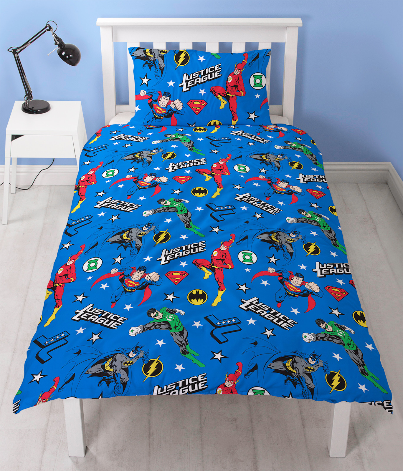 Justice League Inception Single Duvet Cover Set Kids Boys Bedding 2 Brand New T