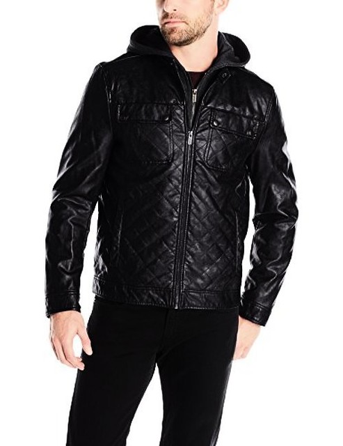 Kenneth Cole Reaction Black Mens Size Xl Moto Faux Leather Jacket Kenneth Cole Reaction Black Mens Size Xl Moto Faux Leather Jacket 187