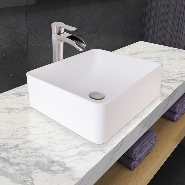 Vigo Vgt1088bn Caladesi Matte Stone Vessel Sink Niko Faucet Set Pvd Vigo Amaryllis Matte Stone Vessel Sink And Brushed Nickel Finish