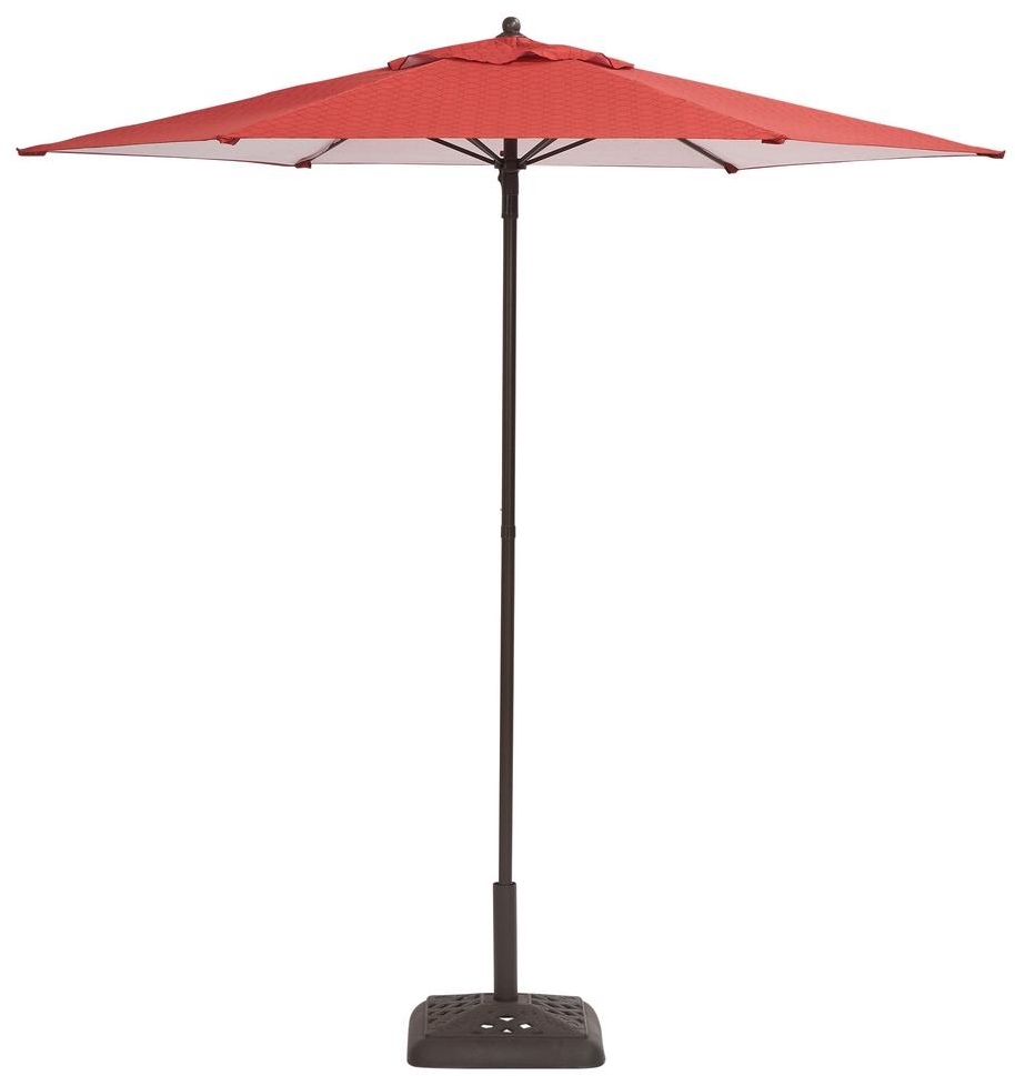 Hampton Bay Steel Push Up Geo Chili Patio Umbrella 7 1 2 Feet Long Picture 1 Of 4