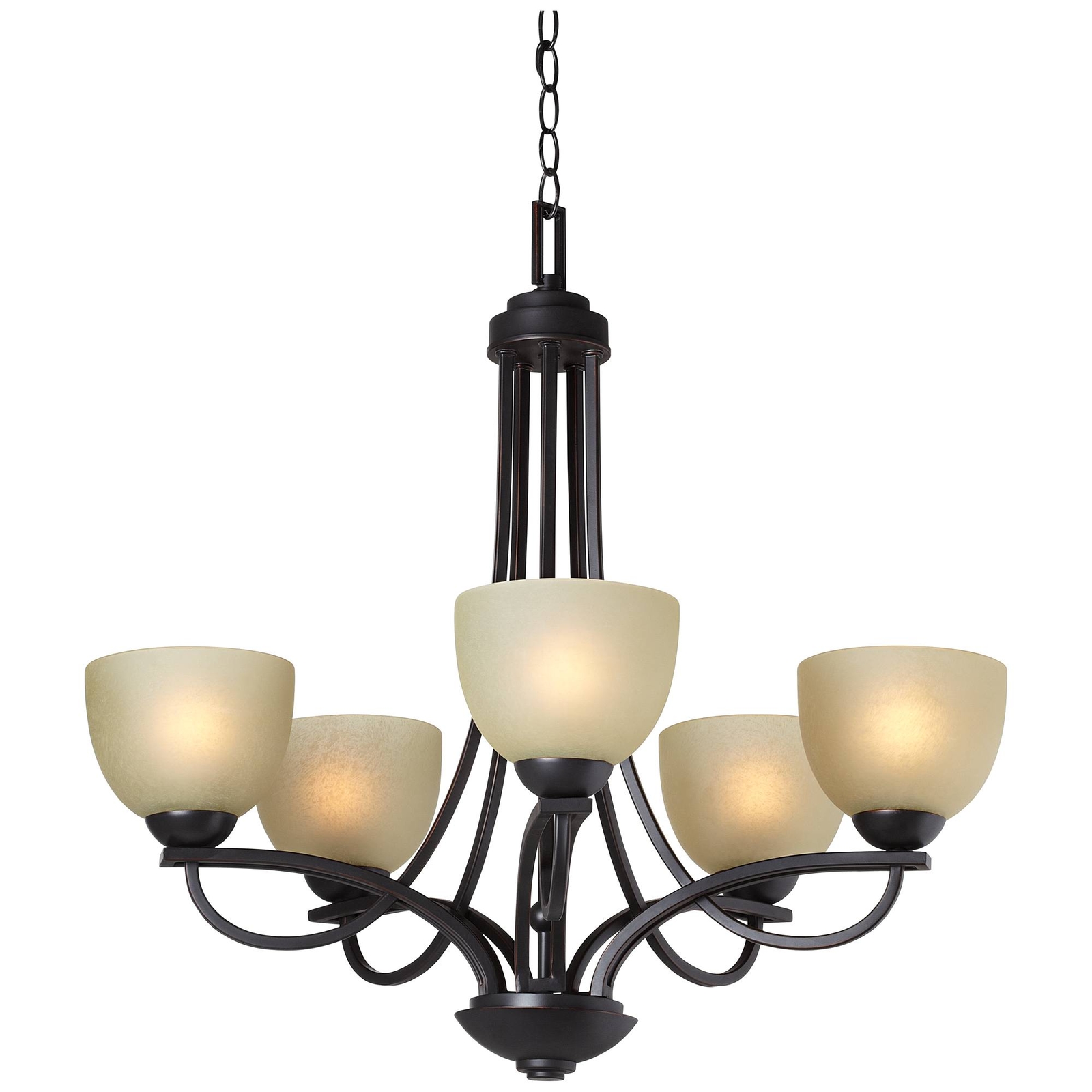 Franklin Iron Works Bennington Collection 5 Light Chandelier