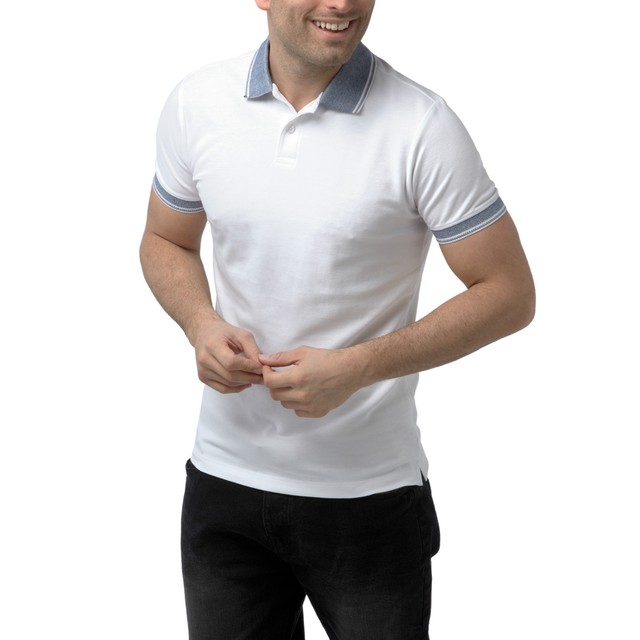 Charles Wilson Jacquard Collar Polo Shirt: Amazon.co.uk: Clothing