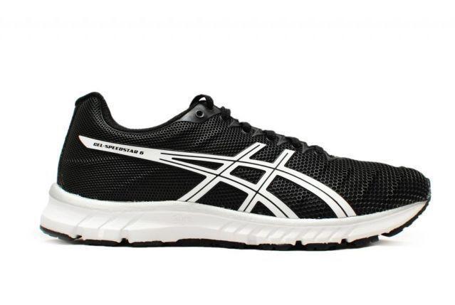 ASICS GEL SPEEDSTAR 6 Uomo Nero/Bianco Running Scarpe da ginnastica T213Q ASICS GEL SPEEDSTAR 6 Uomo Nero/Bianco Running Scarpe da ginnastica T213Q