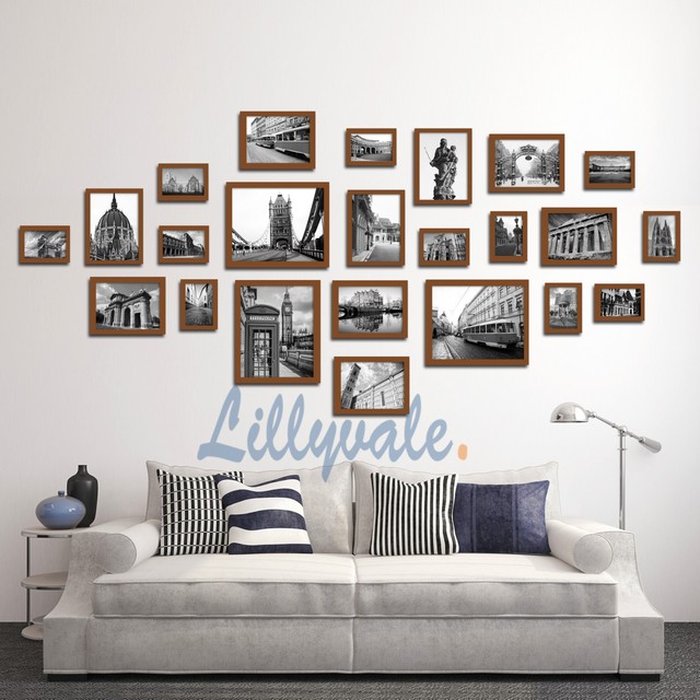 Multi Picture Photo Frames Wall Set 23pcs 176cm X 80cm Art Deco Home Picture 11 Of