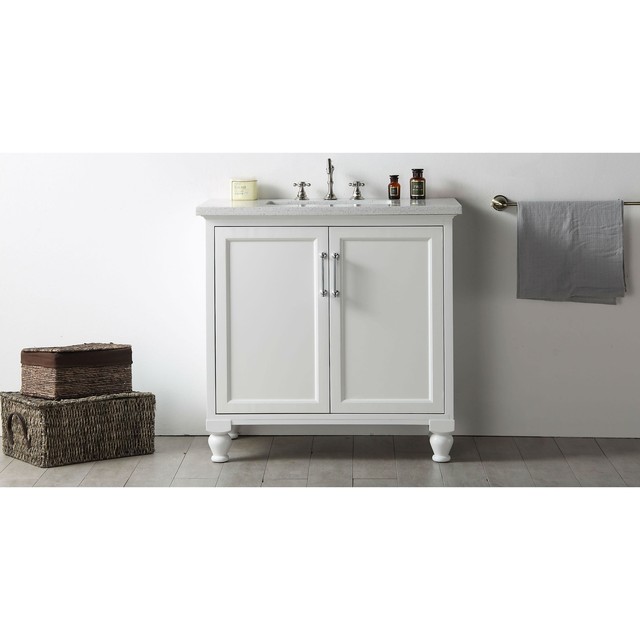 Legion Furniture 36 Single Vanity Set White Legion Furniture 36 Inch White Single Quartz Top No Faucet Sink Vanity