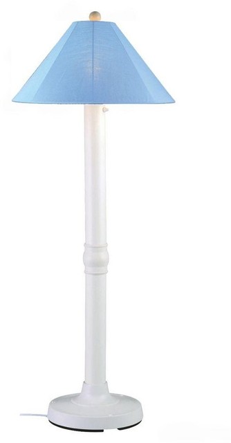 Patio Living Concepts Seaside 60 In White Outdoor Floor Lamp With Patio Living Concepts Seaside 60 In White Outdoor Floor Lamp With Sky Blue
