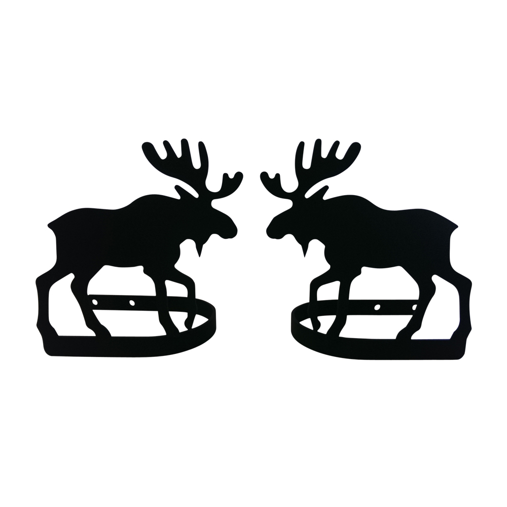 Wrought Iron Curtain Tie Backs Pair Of 2 Moose Silhouette Window Picture 1 Of