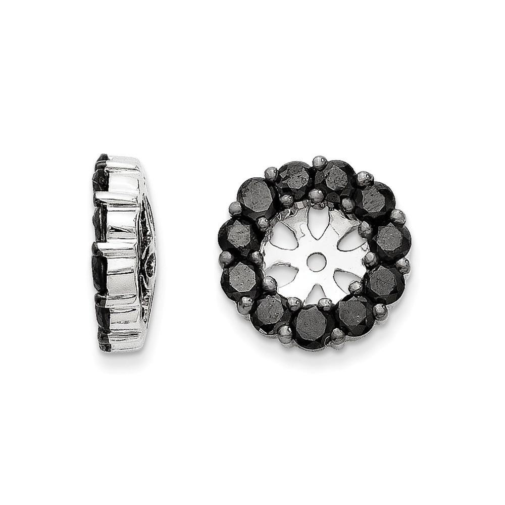 14k White Gold Black Diamond Earring Jackets Ebay Brand New Lowest Price