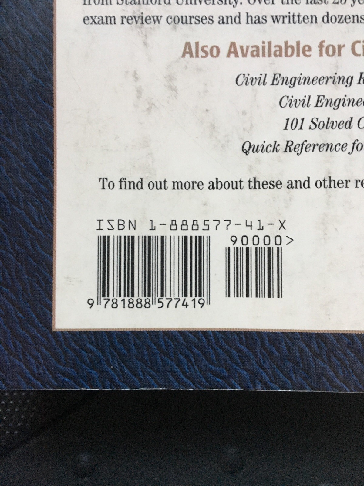 Practice Problems for the Civil Engineering PE Exam : A Companion to the Civil Engineering Reference Manual by Michael R. Lindeburg (1999, Paperback, ...