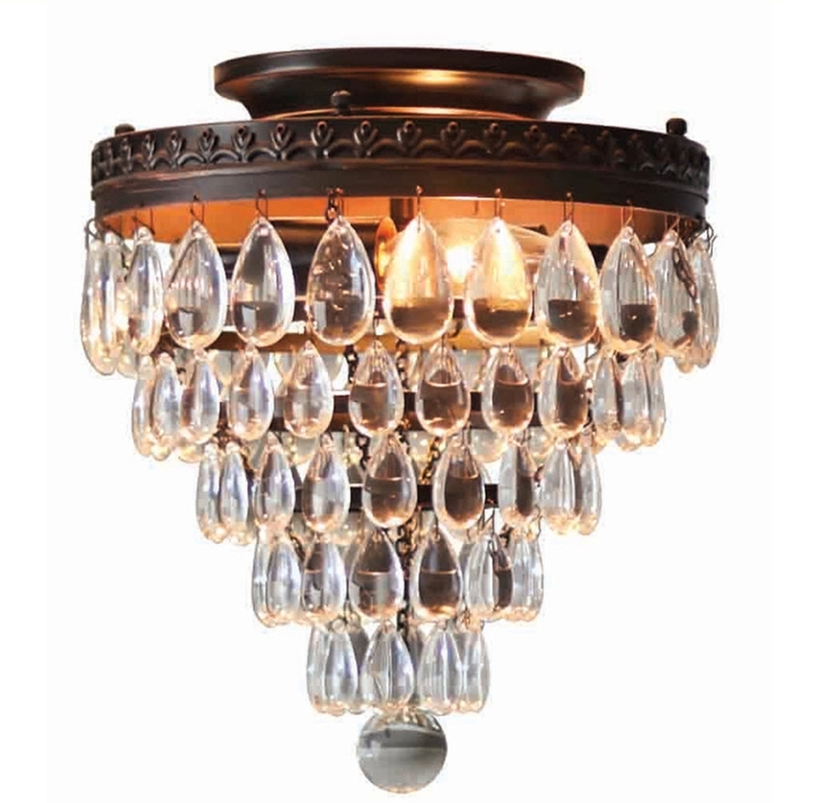 Allen Roth 9 06 In W Oil Rubbed Bronze Ceiling Flush Mount Jd018 Picture 1 Of 2
