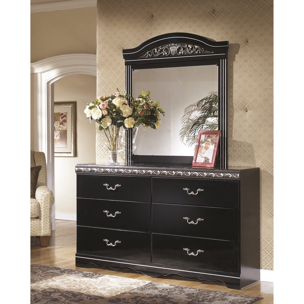 Signature Design By Ashley Constellations 2 Piece Black Dresser And Picture 1 Of 2
