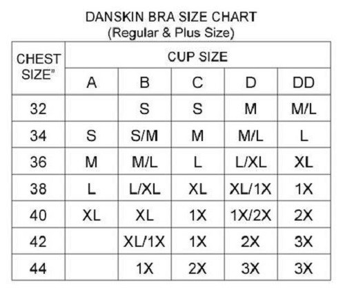 sports for danskin sports bra sizing chart www sportssrc com danskin size chart