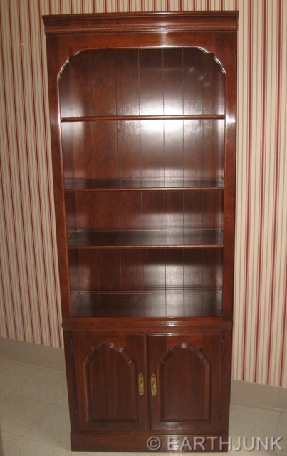 Ethan Allen Kling Solid Cherry Lighted China Cabinet Bookcase Wall ... Ethan Allen Kling Solid Cherry Lighted China Cabinet Bookcase Wall ...