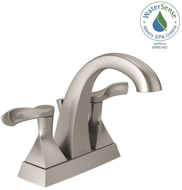 Delta Everly 4 In Centerset 2 Handle Bathroom Faucet Spotshield Delta Everly 4 In Centerset 2 Handle Bathroom Faucet Elegant Brushed Nickel New