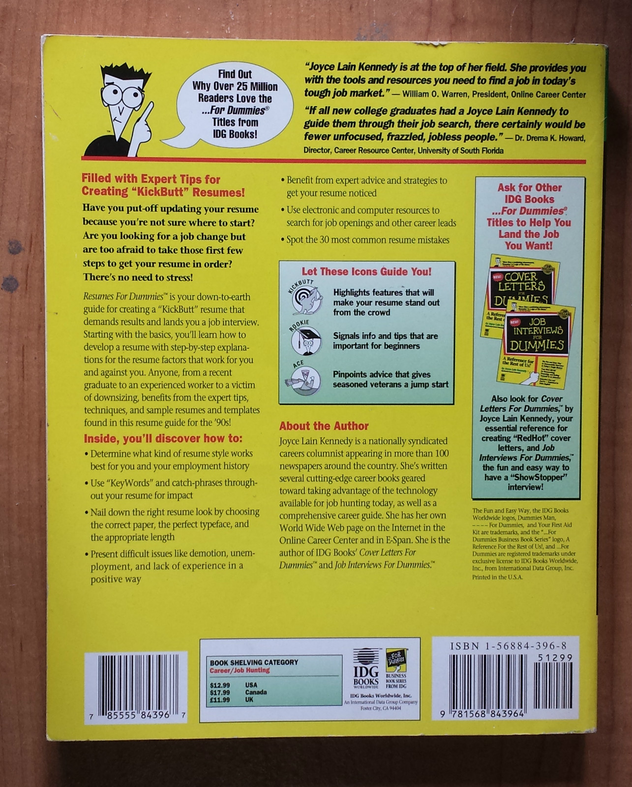 for dummies resumes for dummies by joyce lain kennedy 1996 joyce kennedy cover letters