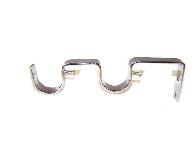 28 28mm Antique Brass Double Layering Curtain Pole Rod Brackets Picture 2 Of