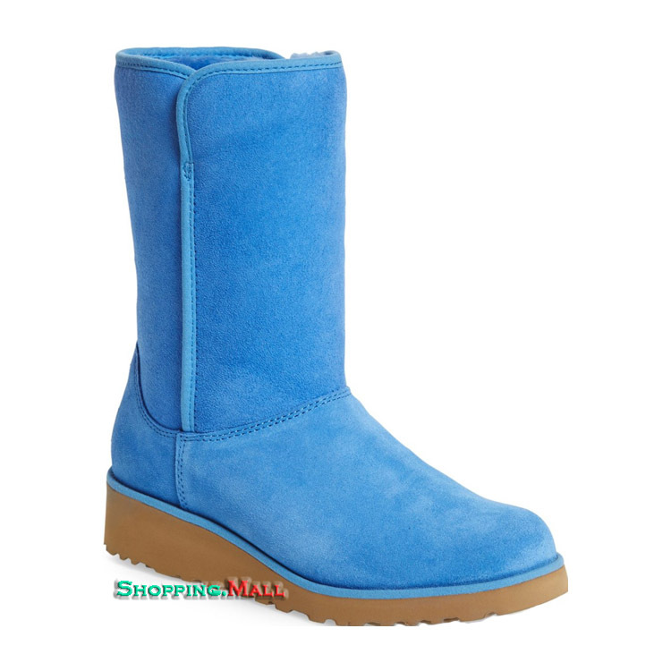 UGG Australia Women Classic Slim Wedge BOOTS Pink & Blue Amie Size 6 ... Picture 3 of 6 ...