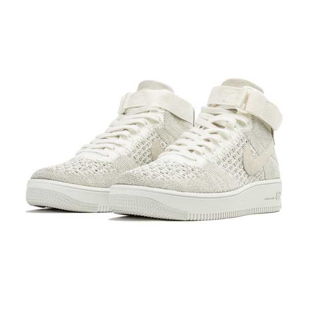 Nike Air Force 1 Ultra Flyknit Mid Men's Shoes-SZ 10 Sail/Grey 817420 101 NO LID Nike Air Force 1 Ultra Flyknit Mid Men's Shoes-SZ 10 Sail/Grey 817420 101 NO LID