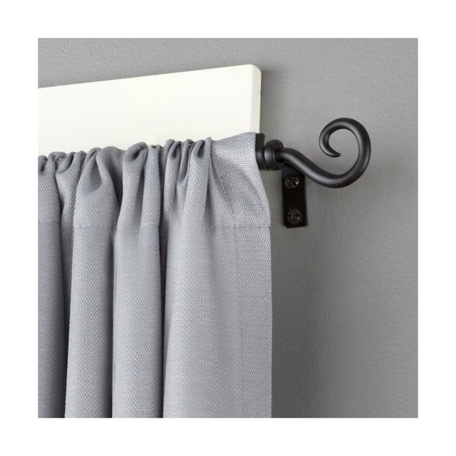 Kenney Meval Hook Window Curtain Rod 48 To 86 Inch Black 2day Kenney Meval Hook Window Curtain Rod 48 To 86 Inch Black 2day Ship