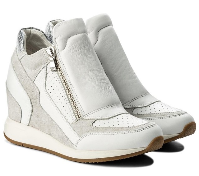 Donna Geox Scarpe D Nydame A Zeppa Tacco Stivali Sneaker Bianco Donna Geox Scarpe D Nydame A Zeppa Tacco Stivali Sneaker Bianco