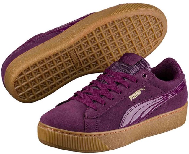 Puma Vikky Donna Sneakers scarpe casual pattini plateau 363287 008 violetto Puma Vikky Donna Sneakers scarpe casual pattini plateau 363287 008 violetto
