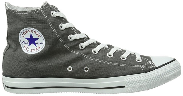 ORIGINALI CONVERSE ALL STAR CHUCK TAYLOR HI CHARCOAL scarpe ALTE GRIGIE BIANCHE ORIGINALI CONVERSE ALL STAR CHUCK TAYLOR HI CHARCOAL scarpe ALTE GRIGIE BIANCHE