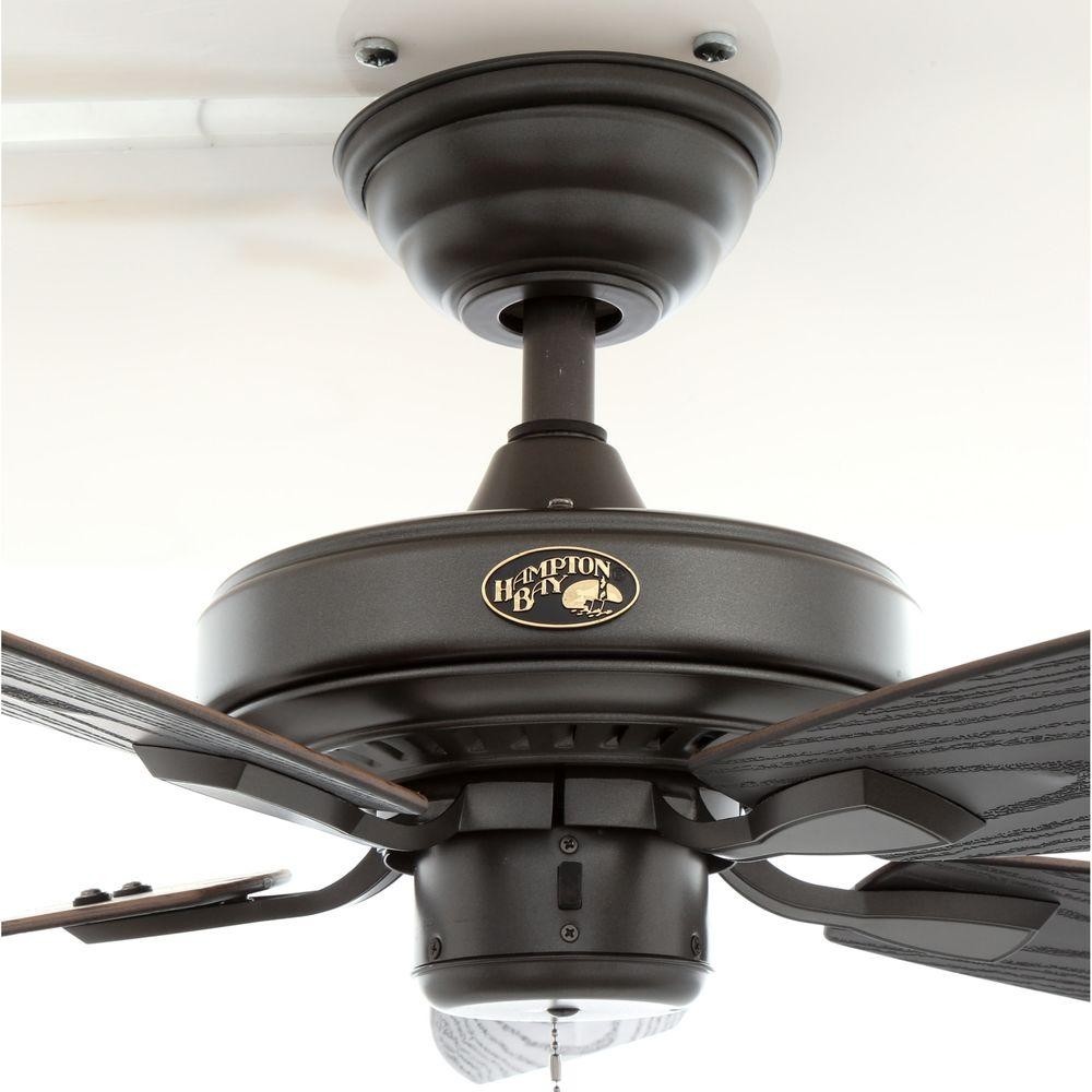 Hampton Bay Gazebo 42 Inch Indoor Outdoor Ceiling Fan Natural Iron 2