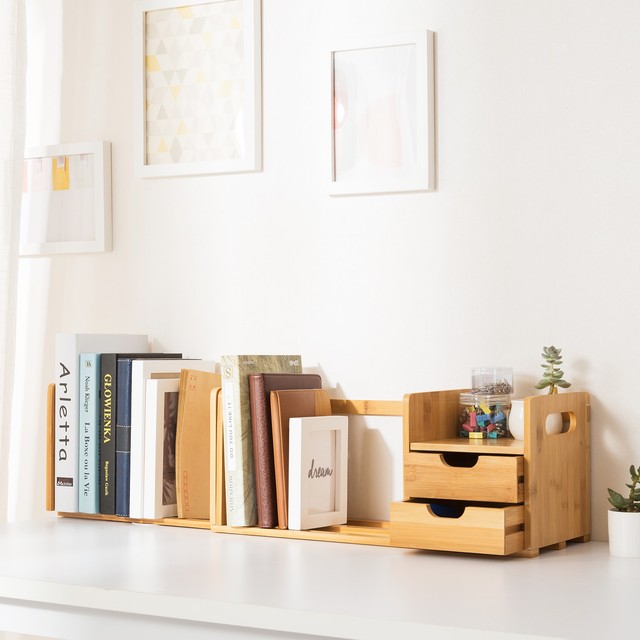 Ollieroo Bamboo Desk Organizer With Extendable Storage Drawers For Ollieroo Bamboo Desk Organizer With Extendable Storage Drawers For Office Home