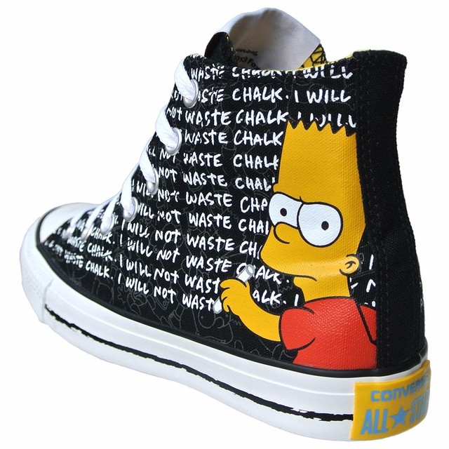 Converse All Star Chucks UE 39 UK 6 Bart Homer Simpsons BIANCO LIMITED EDITION Converse All Star Chucks UE 39 UK 6 Bart Homer Simpsons BIANCO LIMITED EDITION