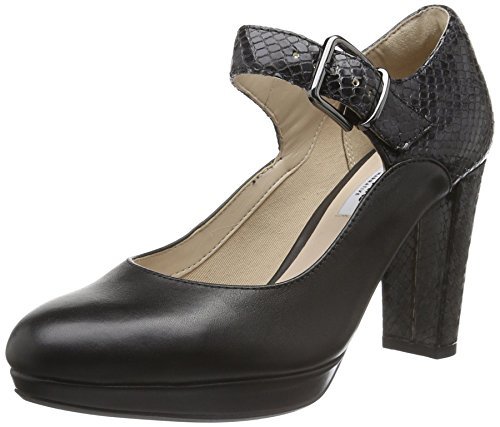 TG.37 Clarks Kendra Gaby Scarpe Col Tacco con Cinturino a T Donna TG.37 Clarks Kendra Gaby Scarpe Col Tacco con Cinturino a T Donna