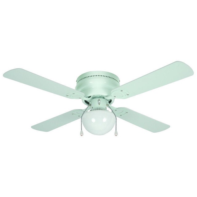Hardware House 543603 Ceiling Fan White 42 Inch Blade 42 White Flush Mount Hugger Ceiling Fan 543603