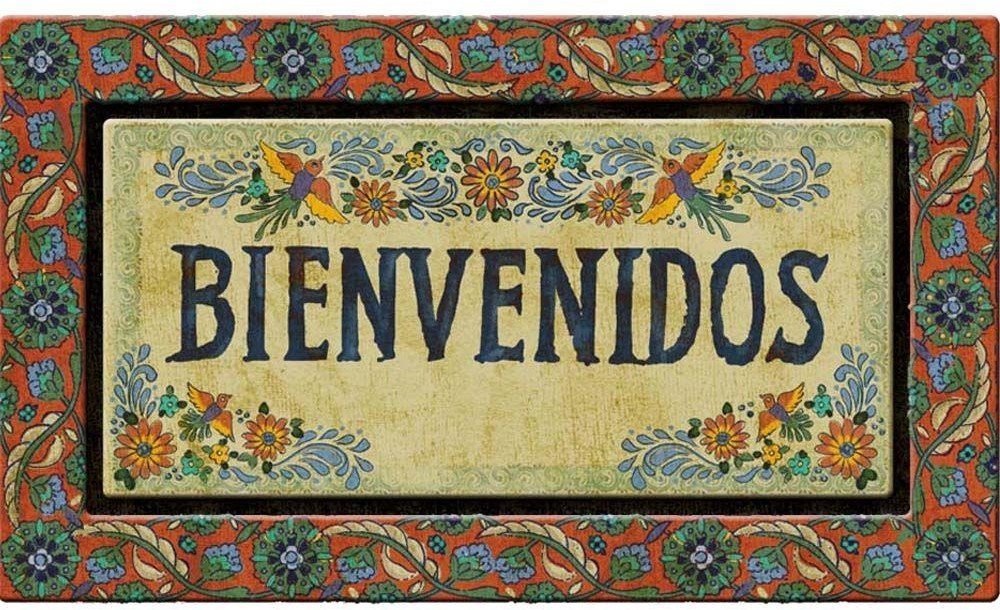 Bienvenidos Recycled Rubber Outdoor Mat Home Office Door Entrance Picture 1 Of 3