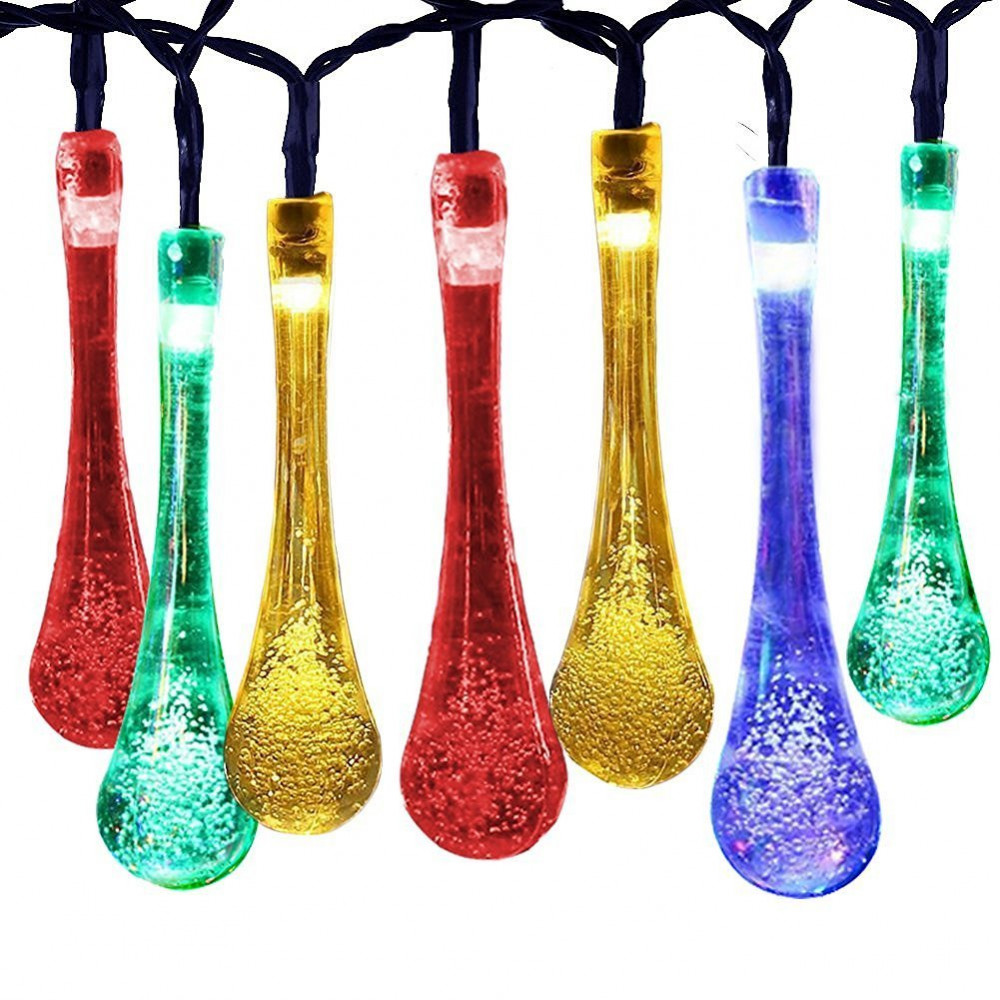20ft String Lights 40 Led Garden Solar Outdoor Fairy Water Picture 1 Of 8