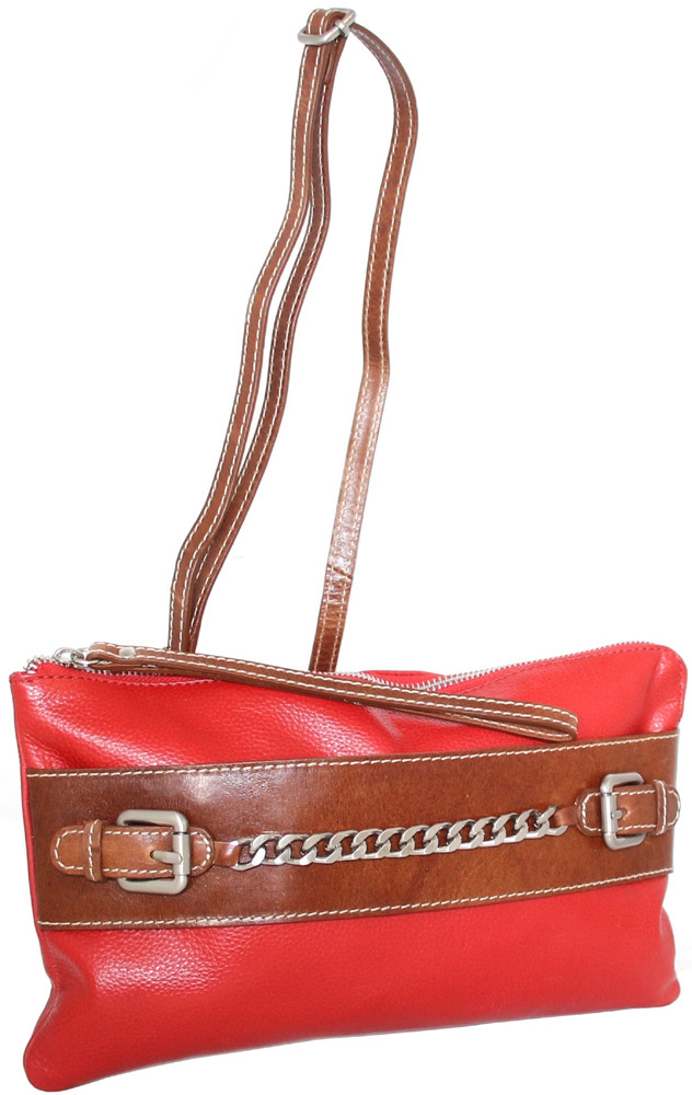 Nino Bossi Women S Delanie Leather Crossbody Bag Tomato Ebay Picture 1 Of