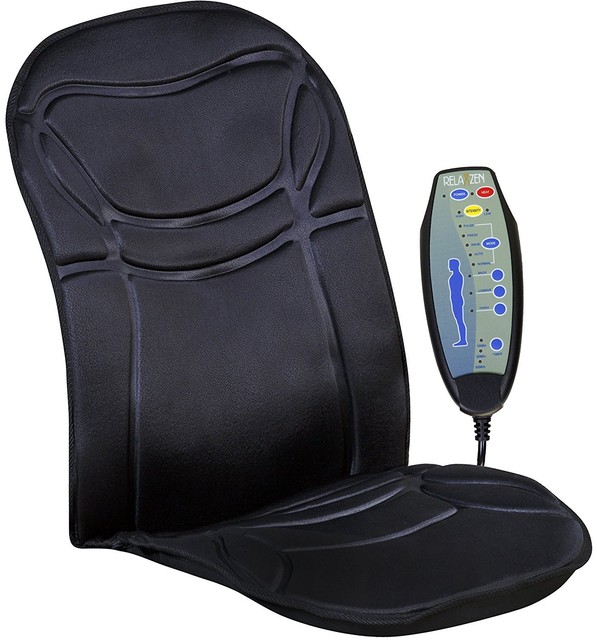 Heated Back Chair Cushion Car Seat Home Pad Pain Lumbar Neck Massage Seat Cushion With Heat Shiatsu Back Deep Vibration Action Pain Spine Car