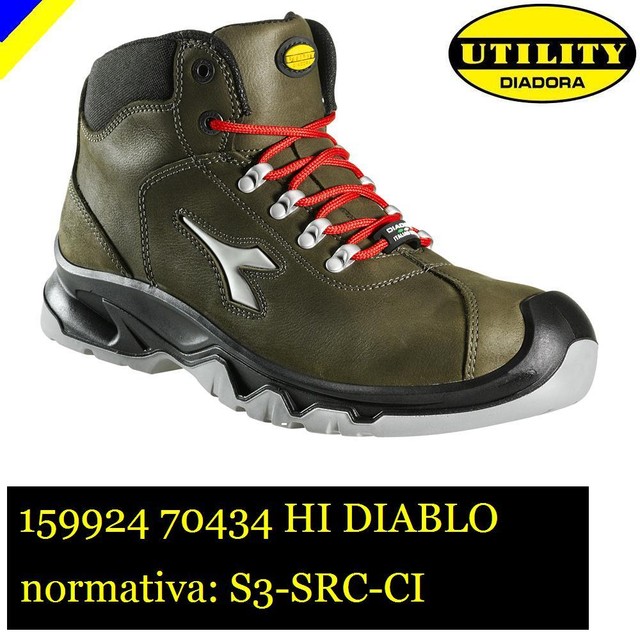 Diadora Diablo High S3 Ci Scarpe da Lavoro Unisex Adulto SRC Verde j0r Diadora Diablo High S3 Ci Scarpe da Lavoro Unisex Adulto SRC Verde j0r