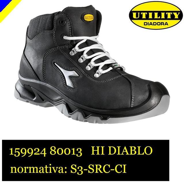 Diadora Diablo High S3 Ci Scarpe da Lavoro Unisex Adulto SRC Nero 48 u1U Diadora Diablo High S3 Ci Scarpe da Lavoro Unisex Adulto SRC Nero 48 u1U